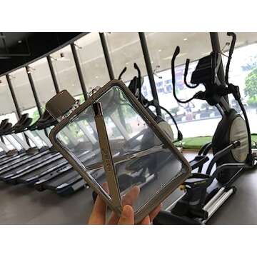 MOCHIC CUP Flat Water Bottle Travel Flask Portable Travel Mug BPA Free A5 Water Bottle for Sports Camping Gym Fitness Outdoor 13oz Fit in Any Bag (Gray)…