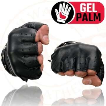 Stylish Shaf International Fingerless Leather Gloves for Women