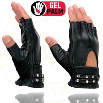 Stylish Shaf International Fingerless Leather Gloves for Women