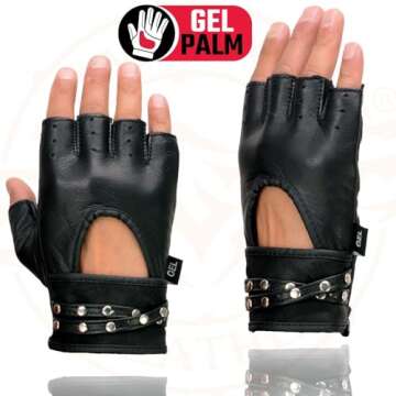 Stylish Shaf International Fingerless Leather Gloves for Women