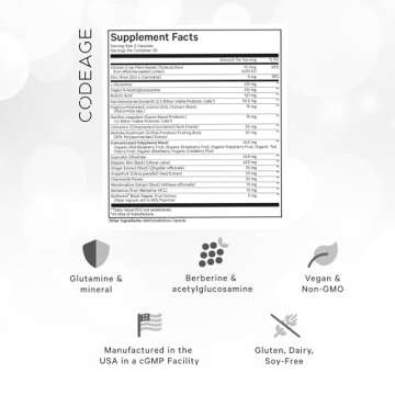 Codeage Leaky Gut Supplement with Probiotics & Nutrients for Optimal Health