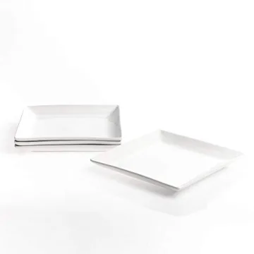 Danxia Porcelain Dinner Plates - Elegant 4 Piece Set