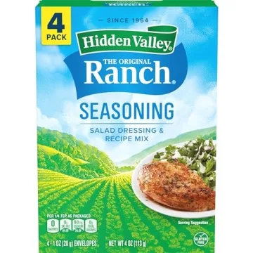 Hidden Valley Ranch Dressing and Seasoning Mix- Pack of 4