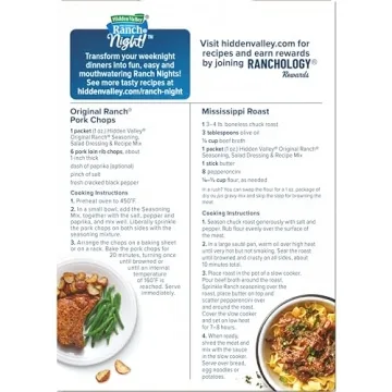 Hidden Valley Ranch Dressing and Seasoning Mix- Pack of 4