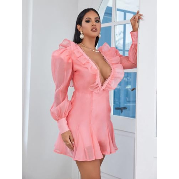 VICICSKY Floral Mini Dress for Weddings 2023