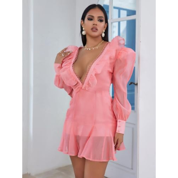 VICICSKY Floral Mini Dress for Weddings 2023