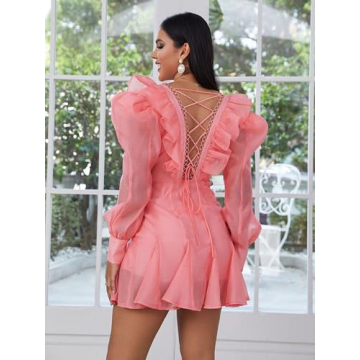 VICICSKY Floral Mini Dress for Weddings 2023