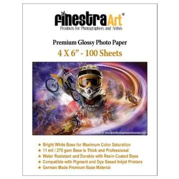 4" X 6" Premium Glossy Inkjet Photo Paper - 100 Sheets