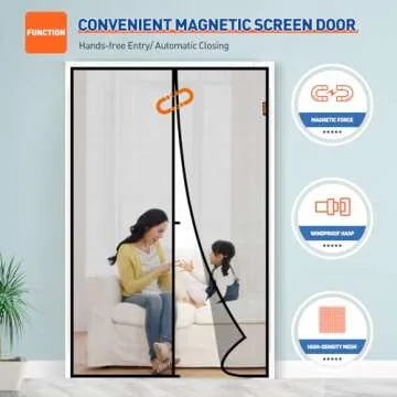 MAGZO Magnetic Screen Door for Easy Access & Bug Protection