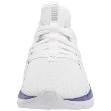 Puma Women's SOFTRIDE Sophia Running Shoe, Rainbow White-Silver-High Risk Red, 8