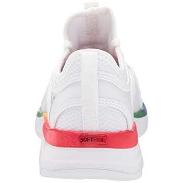 Puma Women's SOFTRIDE Sophia Running Shoe, Rainbow White-Silver-High Risk Red, 8