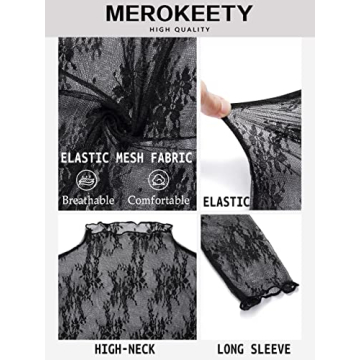 Stylish MEROKEETY Sheer Layering Top for Women