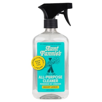 Aunt Fannie's All Purpose Cleaning Vinegar, Multisurface Spray Cleaner, 16.9 Ounces, Lemon Scent (Pa...