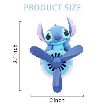 Cute Rotating Propeller Car Air Freshener with Fragrances