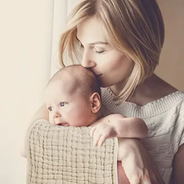 Looxii Muslin Burp Cloths Extra Soft 100% Cotton 6 Pack