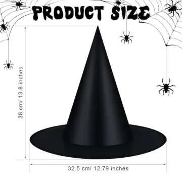 Tatuo 8 Pcs Hanging Witch Hats for Halloween Decor