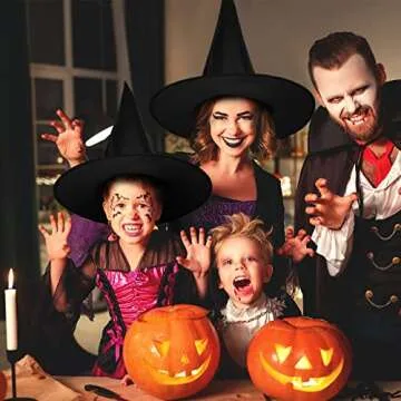 Tatuo 8 Pcs Hanging Witch Hats for Halloween Decor