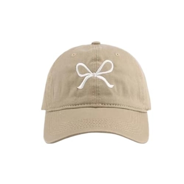 Sumleno Womens Trendy Cute Bow Baseball Cap Y2k Aesthetic Preppy Sun Cap Hiking Travel Trucker Hat A...