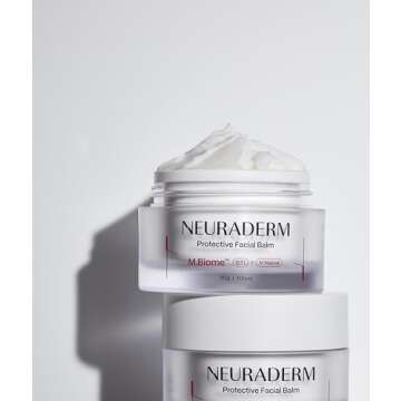 NEURADERM Protective Facial Balm, Rich Cream Ceramide Moisturizer with Hyaluronic Acid and Cica to Protect Skin Barrier and Soothe Irritated Skin Non-Comedogenic (30g, 1.05oz)