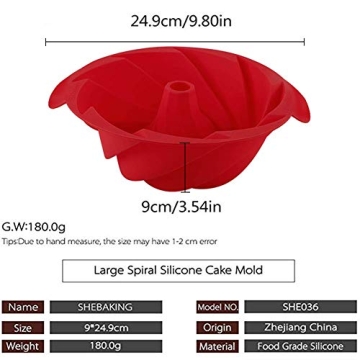 SHEbaking Silicone Fluted Cake Mold for Easy Baking