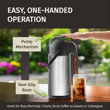 Coffee Carafe with Pump - 102oz Insulated Beverage Dispenser