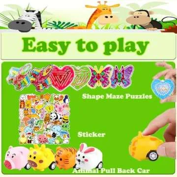 Dilycery 107 PCS Party Favors for Kids - Fun and Safe