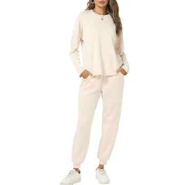Cakulo Women's 2 Piece Lounge Sets 2024 Fall Jogger Sweatpants Set - Chic & Cozy!