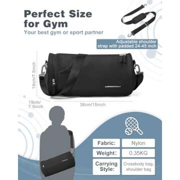 Small Gym Bag for Women,Waterproof Workout Bag Mini Duffle Bag Womens Spotrs Gym Bags Small Travel D...