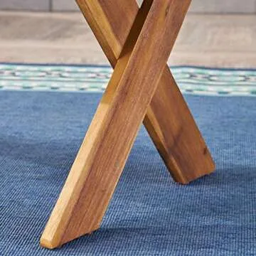 Christopher Knight Home Irene Outdoor Acacia Wood Coffee Table, Sandblast Teak Finish