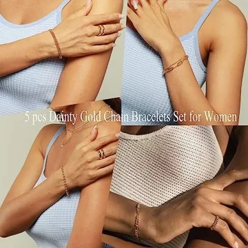 Gokeey 14K Gold Cute Jewelry Set for Women