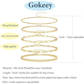 Gokeey 14K Gold Cute Jewelry Set for Women