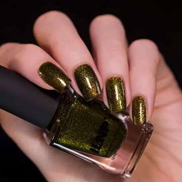 ILNP Olive Grove - Rustic Army Green Shimmer Nail Polish