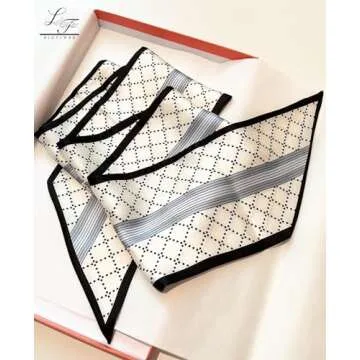 Hioyiwse Head Scarf Hair Neck Scarves For Women Purse Bag Scarfs For Handbags Silky Long Thin Satin Headscarf Fashion Lightweight 59 * 5.9inch B18