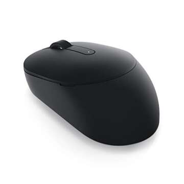 Dell MS5120W Mobile Pro Wireless Mouse – Wireless 2.4GHz, Bluetooth 5.0, Microsoft Swift Pair/Dell Pair (Windows 10 & 11 only), Optical LED Sensor - Black