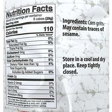 Galil Thin Corn Cakes | Healthy Gluten-Free Salt-Free Snacks Pack Of 3