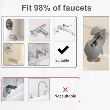 Bath Spout Cover, Faucet Cover Baby Protector Bath Tub Faucet Cover Protector for Kids, Silicone Bathtub Spout Cover for Baby Kids Toddlers Safety Protection Accessories