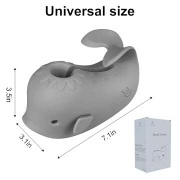 Bath Spout Cover, Faucet Cover Baby Protector Bath Tub Faucet Cover Protector for Kids, Silicone Bathtub Spout Cover for Baby Kids Toddlers Safety Protection Accessories