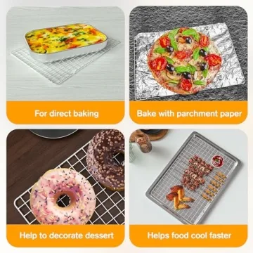 Durable Stainless Steel Cooling Racks - Ideal for Baking