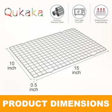 Durable Stainless Steel Cooling Racks - Ideal for Baking