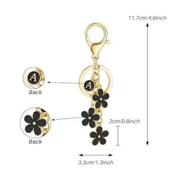 SELOVO Initial Key Chain Cute Purse Charm for Women