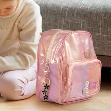 SELOVO Initial Key Chain Cute Purse Charm for Women