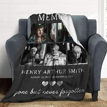 Artsadd Personalized Memorial Blanket - Custom Keepsake Gift for Loved Ones