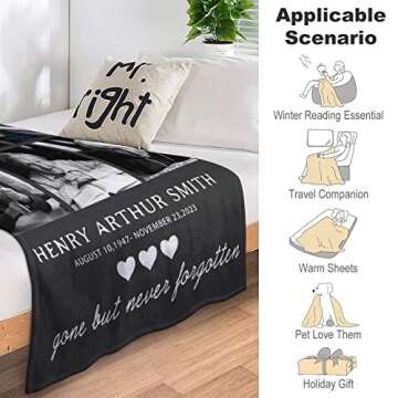 Custom Memorial Blanket - Personalized Keepsake Gift