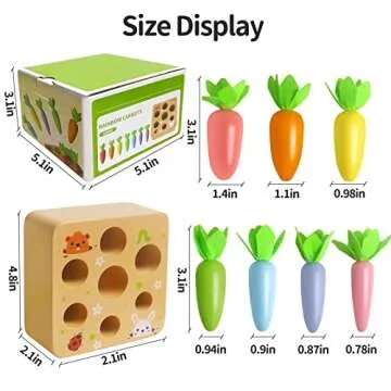 Skrtuan Wooden Carrot Harvest Game for Toddlers