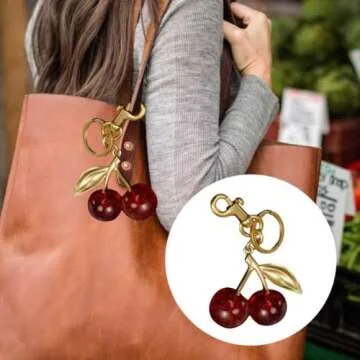 Flexita Cherry Bag Charm Stylish Keykeychain for Fashion Lovers