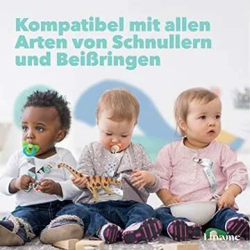 Liname Universal Pacifier Clips & Teething Toy Set 4 Pack