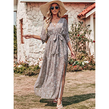 ANRABESS Women’s Loose Boho Floral Maxi Dress Summer