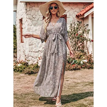 ANRABESS Women’s Loose Boho Floral Maxi Dress Summer