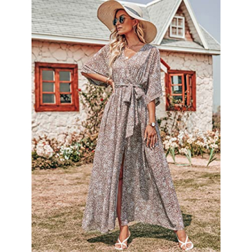 ANRABESS Women’s Loose Boho Floral Maxi Dress Summer