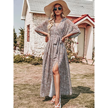 ANRABESS Women’s Loose Boho Floral Maxi Dress Summer
